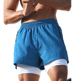 Aidase Men 2 in 1 Sports Quick Dry Shorts Running Fitness Joggers Workout Short Pants aidase-shop