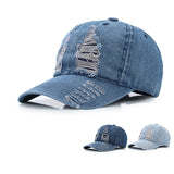 Aidase Unisex Sport Baseball Cap for Women Men Retro Wash Water Jeans Sun Hat Cotton Handfeeling Streetwear Hip Hop Denim Summer Hat