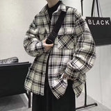 Aidase New Plaid Shirt Jacket Men Spring and Autumn Style Small Fragrance Workwear Jacket Cool Korean Version Trendy Baseball Uniform aidase-shop