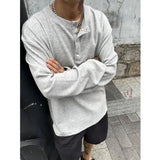 Aidase Big Size Unicolor T Shirts for Men Baggy Pullover Plain Oversize Male Clothes Long Sleeve Tops Polyester It Elasticity Japan Y2k aidase-shop