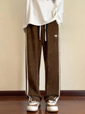 Vintage Corduroy Wide Leg Pants Women Casual Baggy Harajuku Streetwear Trousers Korean Fashion Female Winter Pants Basic aidase-shop