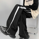 Aidase Men's y2k Striped Baggy Cargo Pants Sweatpants Sportswear Wide Leg Harajuku Track Pants Trousers men Korean Autumn Clothes