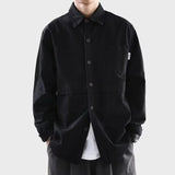 Aidase Japanese Style Long Sleeve Work Shirt Men's Casual Trendy Versatile Harajuku Loose-fit Vintage Shirt Jacket aidase-shop