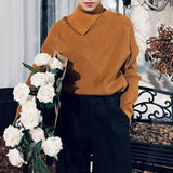 Aidase Men Autumn Winter Thickened Warm Turtleneck Sweater Gender-Neutral Fashion Lazy Style Solid Color French Elegant Sweater Unisex aidase-shop