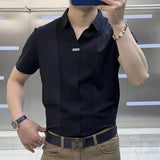 Aidase Luxury Polo Shirts Men Short Sleeve Patchwork Turn-down Collar Fashion Polo Tees Men Clothing Vintage Pullover Tops Streetwear aidase-shop