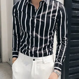 Aidase Man Shirt Formal Dress Oversize Shirts For Men Striped Office Luxury I Sale Elegant Slim Fit Cheap Things With Wholesale Xxl aidase-shop