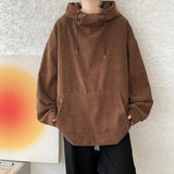 Aidase Harajuku Corduroy Hoodies Men High Quality Streetwear Loose Y2k Hip Hop Hooded Sweatshirts Couple Clothing Female Pullovers aidase-shop