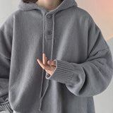 Aidase Men Pullover Hoodie Korean Style Classic Solid Color Casual Hoodies Oversized Loose Hooded Knitwear Mens Knitted Pullovers aidase-shop