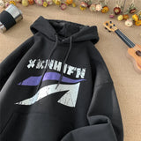 Aidase Autumn Winter New Hoodies for Men Oversized Hoodie Sweatshirt Letter Graphic Hip Hop Loose Casual Tops Simple Harajuku Hooded aidase-shop