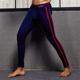 Aidase Underwear Mens Long Johns Striped Mens Leggings Hombre Warm Long Underpants Male Sport Thermal Pants Ropa Termica Hombre