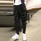 Aidase Men Spring Summer Rivet Harem Pants Punk Hip Hop Drop Crotch Baggy Pants Nightclub Stage Jogger Costume Men Casual Streetwear