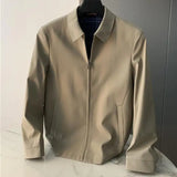 Aidase New Spring and Autumn Men's Jacket Jacket Casual Solid Color Jacket Lapel Men's Business Jacket Brand Clothing Men's Jacket aidase-shop