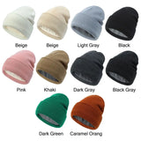 Aidase Winter Soft Thick Fleece Lining Beanie Hat for Men Women Warm Kniting Cuffed Beanie Outdoor Ski Hats Unisex Cycling Ski Caps aidase-shop