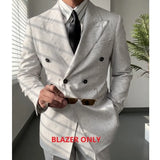 Double Breasted  Dress Suit 2 Pieces High Quality Wedding Suit For Men Business Formal Casual  Office Work Party Prom Costume aidase-shop