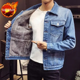 Aidase Winter Denim Jackets Man Black Plus Size Cowboy Coat for Men Warm Padded Elatic Cheap Price Stylish Trendy New in Rock Y2k aidase-shop