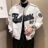 Aidase Japanese Hip Hop Baseball Uniform Jacket Men's Velvet Thickened Jacket Korean Style 2024 Spring Autumn Handsome Aesthetic Coat aidase-shop