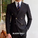 Aidase British Style Men Blazers Double Breasted Casual Suit Jacket Wedding Business Dress Coat Social Banquet Tuxedo Costume aidase-shop