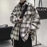 Aidase New Plaid Shirt Jacket Men Spring and Autumn Style Small Fragrance Workwear Jacket Cool Korean Version Trendy Baseball Uniform aidase-shop