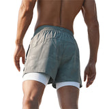 Aidase Men 2 in 1 Sports Quick Dry Shorts Running Fitness Joggers Workout Short Pants aidase-shop