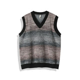 Aidase Winter Sweaters Vests Men Warm Colorful Casual Knitted Pullover Men Streetwear Loose Sleeveless Sweaters Mens Jumper Clothes aidase-shop