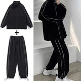 Aidase Men's Sets New Casual One-piece Suit Male Sportswear Women Suits Overalls Trousers Loose Fleece Zipper Long Sleeves Jacket Pants aidase-shop