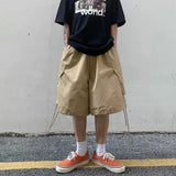 Aidase 2024 Summer Mens Cargo Shorts Loose Hip Hop Harajuku Straight Streetwear Bermuda Masculina aidase-shop