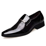 Aidase Social Shoe for Men Pointed Toe Office Patent Leather Bright Upper Dress Shoes Man Footwear Low Price Cheap Clearance Legitimate aidase-shop