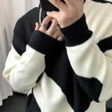 Aidase Round Collar Men's Clothing Striped Graphic Pullovers Knit Sweater Male Crewneck Korean Fashion Thick Winter Designer Luxury X A