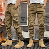 Aidase Green Outdoor Hiking Men's Cargo Pants Male Trousers Khaki Multi Pocket Autumn Emo Clothing Cheapest New in Loose aidase-shop