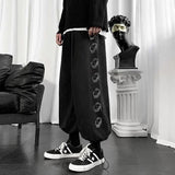 Aidase Men Summer Trendy Vintage Print Streetwear Oversized Sports Harem Pants Y2K Harajuku Gothic Korean Casual Hip Hop Baggy Trousers