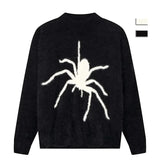 Aidase Spider Pattern Y2K Sweater Men Women Retro Oversized Knitted Jumpers Autumn Streetwear Harajuku Pullover Sweaters Street aidase-shop