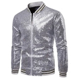 Aidase Men Shiny Blazers Gold Sequin Glitter Suit Jackets Male Nightclub Zipper Suit Blazer DJ Stage Blazers aidase-shop