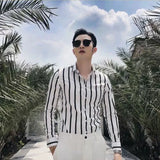 Aidase Man Shirt Formal Dress Oversize Shirts For Men Striped Office Luxury I Sale Elegant Slim Fit Cheap Things With Wholesale Xxl aidase-shop