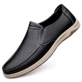 Aidase Shoes Men Slip-On Leather Shoes Casual Shoes Driving Moccasin Non-slip Loafers Men Bule Shoes Luxury Brand High Quality aidase-shop