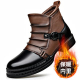 Aidase Autumn Winter Retro Ankle Boots for Men Fashion Casual Size Zipper Motorcycle Boots Man New Designer Warm Platform Shoes Male aidase-shop