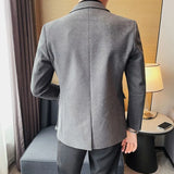 Aidase Plus Big Size Oversize Man Suits and Blazers Single Breasted Coats Gray Jacket for Men High Quality Fashion 2024 Menswear New In aidase-shop