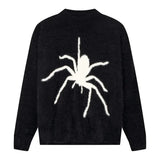 Aidase Spider Pattern Y2K Sweater Men Women Retro Oversized Knitted Jumpers Autumn Streetwear Harajuku Pullover Sweaters Street aidase-shop