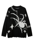 Fashion retro personalized Gothic Spider Graphic Hoodie American Autumn Winter Y2K Street Men and Women Hip Hop Simple Hoodie