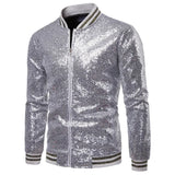 Aidase Men Shiny Blazers Gold Sequin Glitter Suit Jackets Male Nightclub Zipper Suit Blazer DJ Stage Blazers aidase-shop