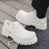 Aidase Thick Sole Casual Genuine Leather Dress Shoes Men Platform Heighten Japan Harajuku Korean Streetwear Fashion Shoes White aidase-shop