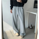 Aidase Winter New Men's Tie-dye Fleece Casual Pants Side Striped Wide Leg Straight Sweatpants Neutral High-quality Long Baggy Trousers aidase-shop