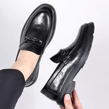 Aidase Luxury Brand Leather Men Shoes for Wedding Formal Oxfords Business Casual Office Work Shoes Men Classic Men's Pointy Dress Shoes aidase-shop