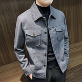 Aidase Men's Wool & Blends Jackets Slim Fit Solid Color Short Male Coats Joker Luxury Designer Harajuku Korean Reviews Many Casual Cold aidase-shop