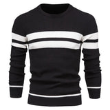 New Autumn Pullover Men's Sweater O-neck Patchwork Long Sleeve Warm Slim Sweaters Men Casual Fashion Sweater Men Clothing aidase-shop