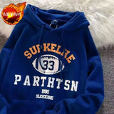 Aidase Sweatshirt for Men Hooded Blue Male Clothes Hoodies Aesthetic Prints Letters Welcome Deal Winter Novelty and Cotton One Piece S aidase-shop