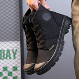 Aidase Male Shoes Trendy 2025 Men's Boots High Cut Canvas Footwear Original Deals Low Price Comfortable Casual Size 44 In Promotion New aidase-shop