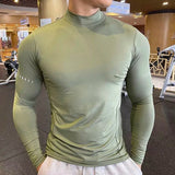 Aidase Compression Shirts Men's Fitness Workout Long Sleeve T-shirt Gym Training Tops Muscle Tees aidase-shop