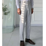 83.7Aidase High Quality Office Social Suit Pants Casual Wedding Groom Trousers Italy Business Dress Pants Men  Gray Pantaloni Casual aidase-shop