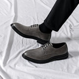 Aidase New Classic Mens Oxford Dress Shoes Black Gray Brown Genuine Leather Calfskin Men's Shoes Handmade Lace Up Formal Wedding Shoes