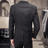 Aidase 6XL 7XL (Jackets+Vest+Pants) Male Korean Blazers Slim Check British Business Suit Men Three Piece Wedding Bridegroom Man Dress aidase-shop